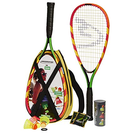 Speedminton S600 Set - Original Speed ​​Badminton / Crossminton Starter Set including 2 rackets, 3 Speeder, Speedlights, Bag